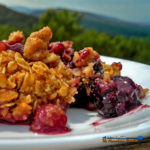 David's blackberry crisp is tart and tangy, topped with rolled oats, brown sugar, pecans, with the warmth of cinnamon, nutmeg and ginger. A summer favorite!