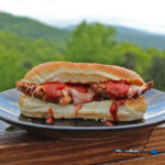 chicken parmesan sub sandwich with mountain view