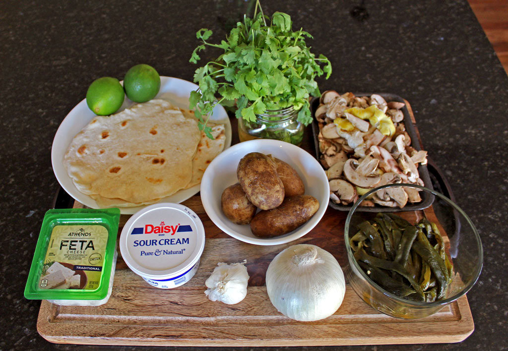 ingredients to make the tacos