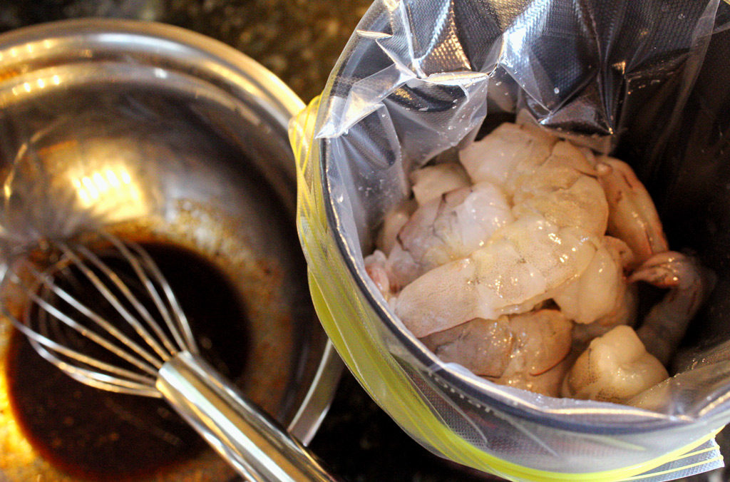 shrimp ready to marinate