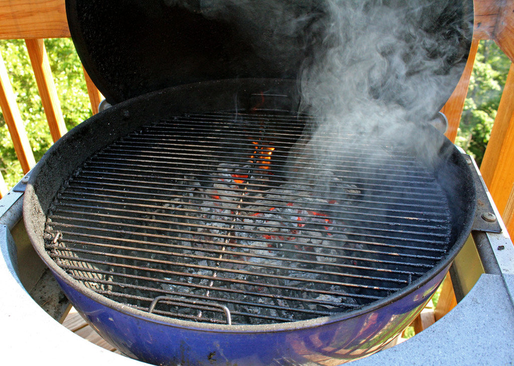 hot charcoal grill