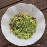 Low Carb Zucchini Alfredo with Shiitake Mushrooms | Shiitake mushrooms in a nest of creamy zucchini noodles with Alfredo sauce. Ready in just 20 minutes, this Alfredo dish is creamy, luxurious and amazingly healthy AND low-carb! | TheMountainKitchen.com