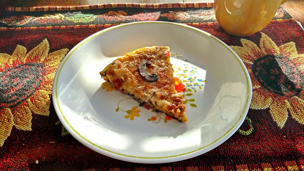 a slice of fritatta