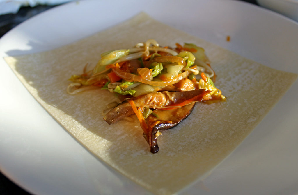 These baked vegetable egg rolls are baked, not fried and loaded with fresh vegetables, seasoned with ginger, garlic and soy sauce, with a tasty honey sesame dipping sauce. | TheMountainKitchen.com