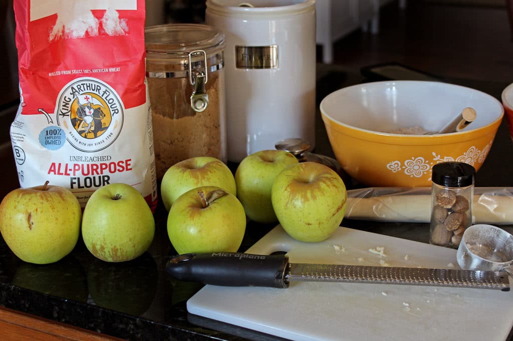 ingredients and messy work area