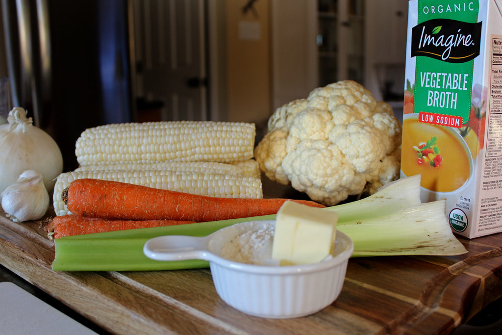 Ingredients that go into the chowder.