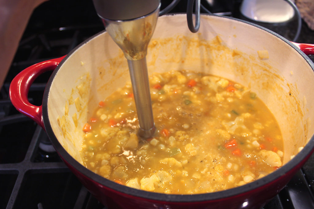 This cauliflower corn chowder is a hearty, rich, vegetable-heavy chowder is a simple recipe that calls for basic ingredients. Perfect to melt away the cold!