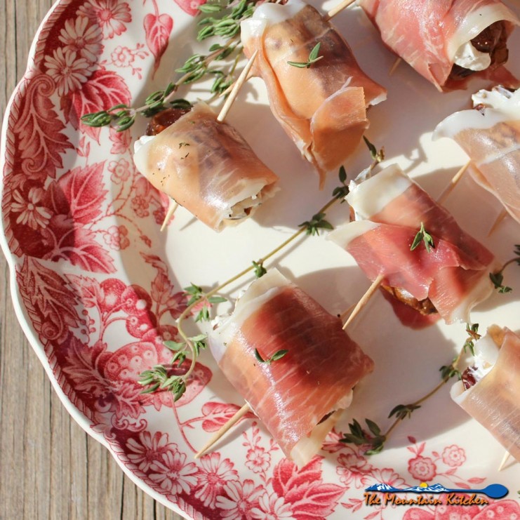 Prosciutto Wrapped Goat Cheese Stuffed Dates
