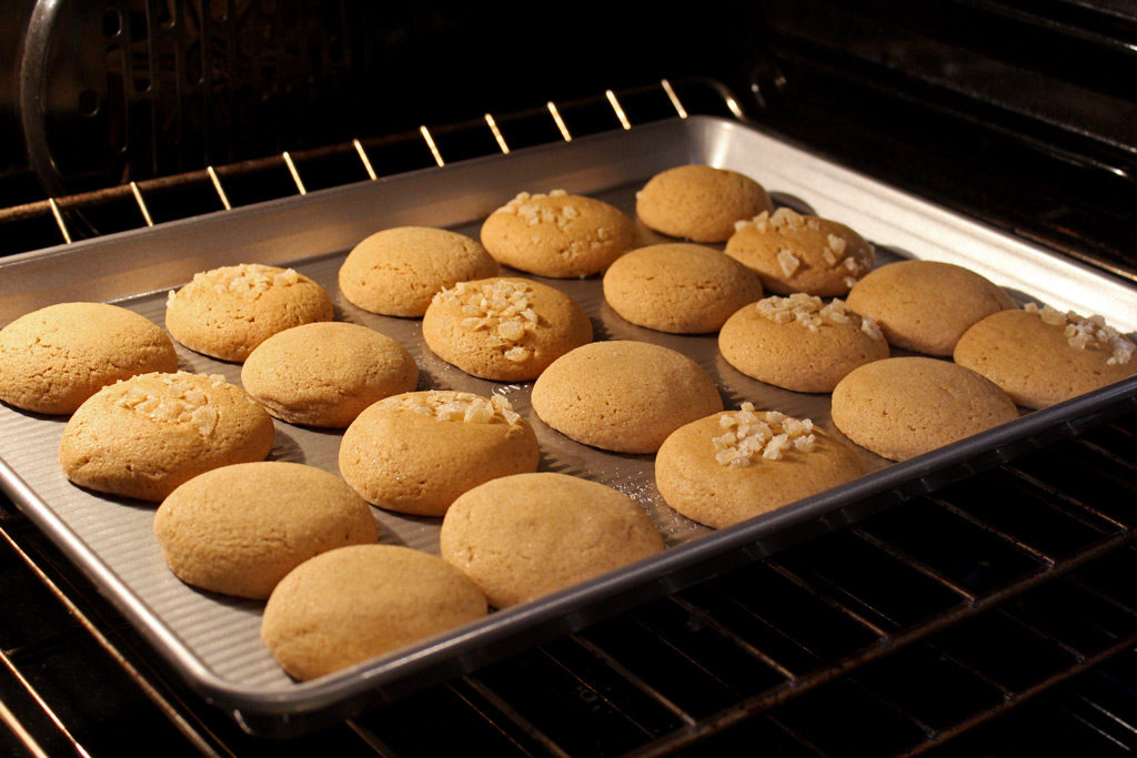baking cookies in the oven