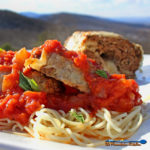 Italian Meatloaf with mountain view