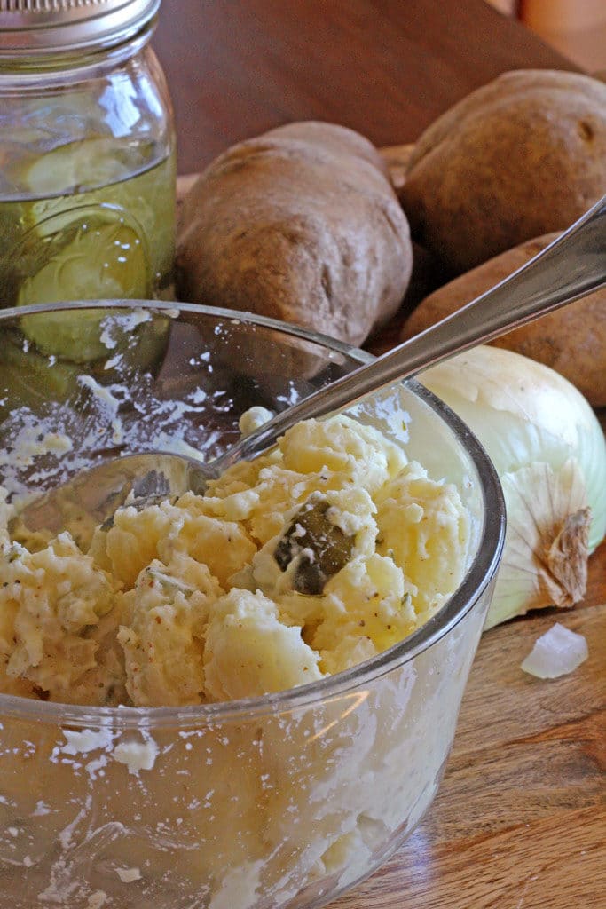 Mama Rosa's potato salad in a bowl