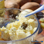 This crowd pleasing potato salad features bite-sized potatoes and chopped sweet pickles and onion mixed with a creamy, tangy dressing, with a zippy finish. | TheMountainKitchen.com