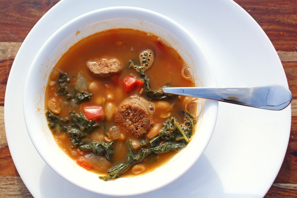 bowl of Spanish-Style White Bean Soup