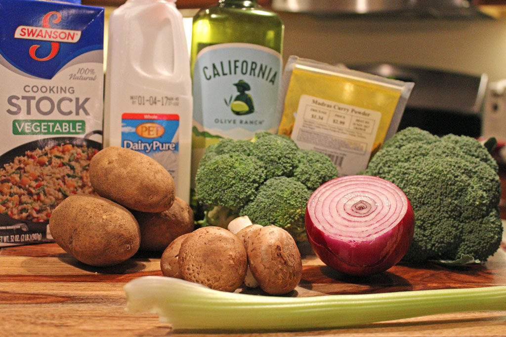ingredients to make broccoli potato soup