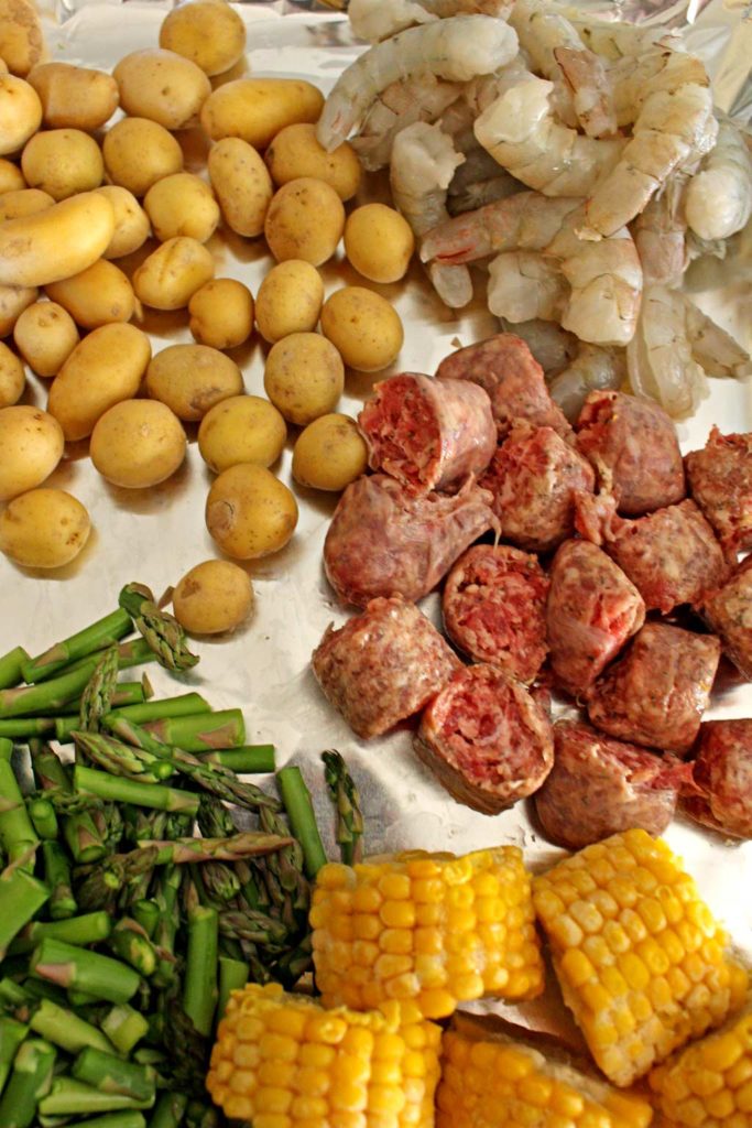 ingredients on sheet pan