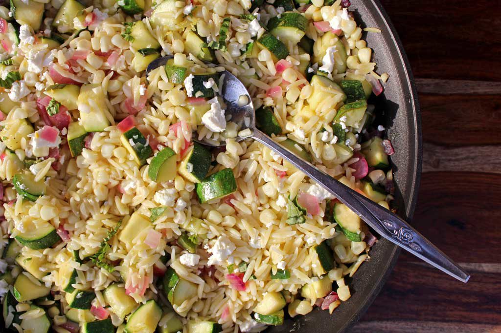 corn zucchini orzo salad