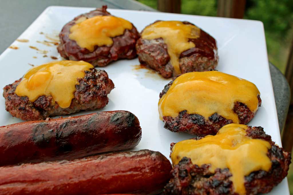 hamburgers and hot dogs ready to eat