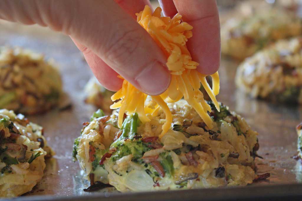 topping rice cakes with cheese