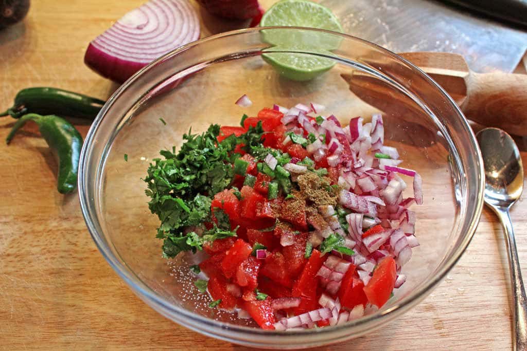 pico de gallo in bowl
