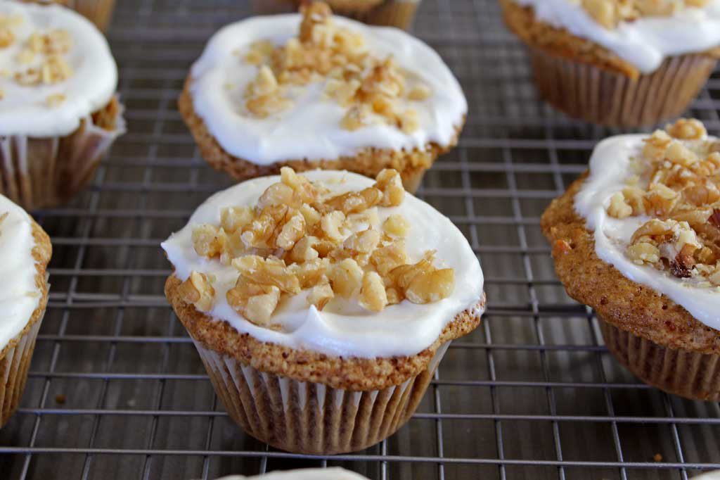 carrot cake muffins ready to eat