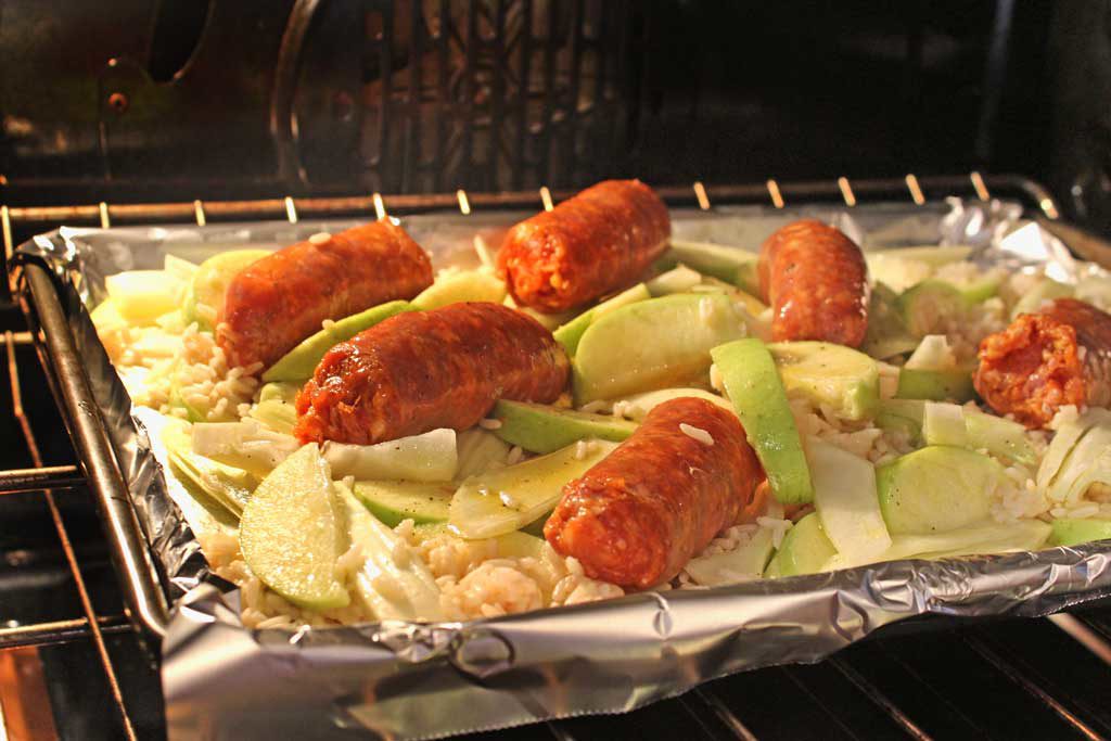 sheet pan baking in oven