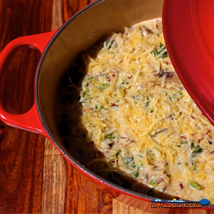 kale wild rice and mushroom casserole
