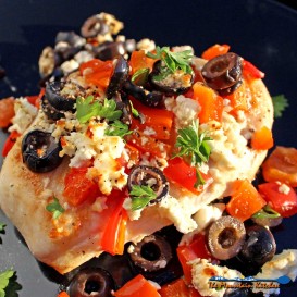 Mediterranean Chicken on plate ready to eat