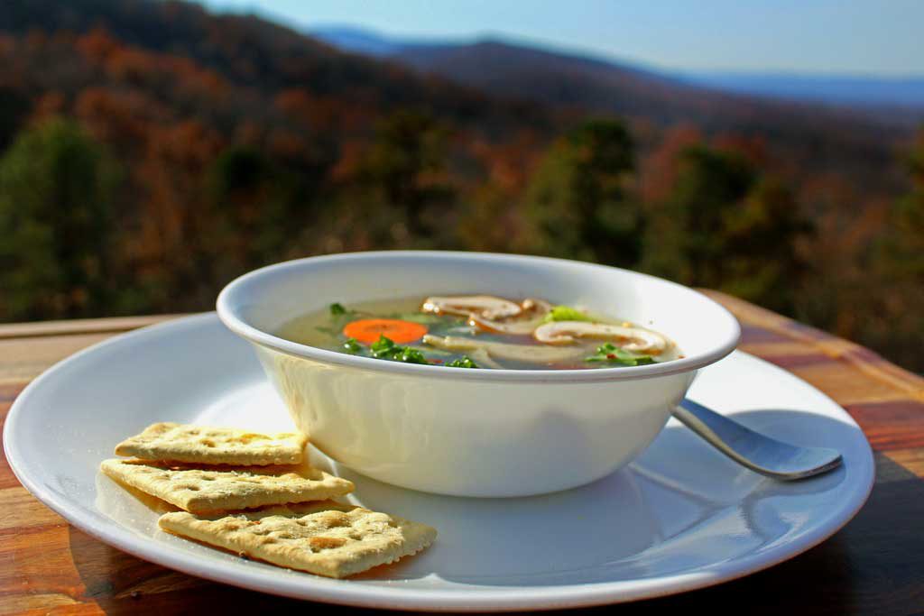 bowl of soup ready to eat