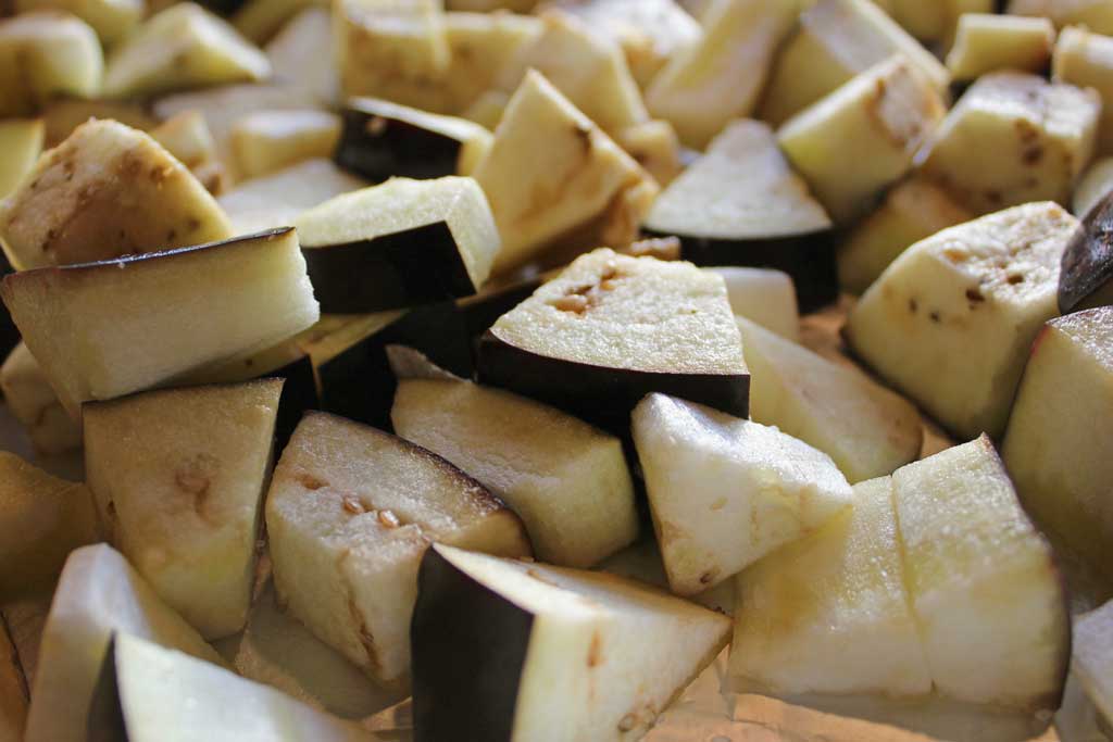 cubed eggplant