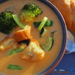 Carrot-Ginger Soup With Roasted Vegetables