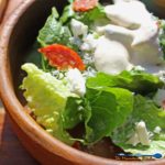 creamy Ceasar dressing on salad