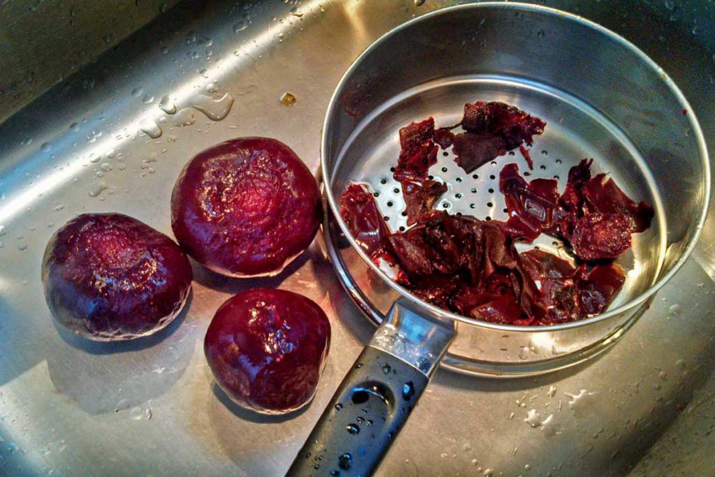 peeled roasted beets