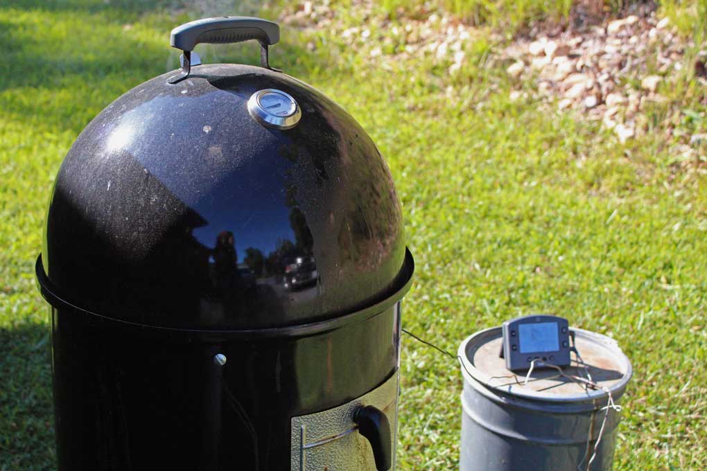 Weber Smokey Mountain Cooker with Thermoworks Thermometer