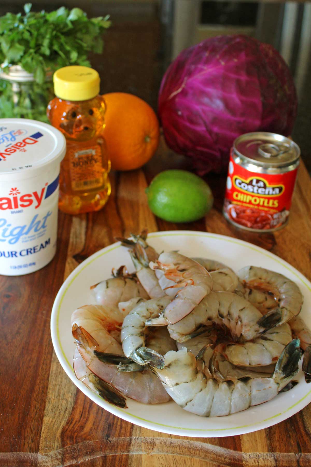 ingredients to make shrimp tacos