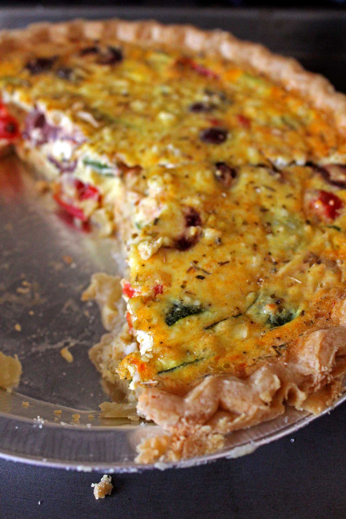 Vegetable Quiche {A Meatless Monday Recipe | The Mountain Kitchen