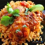 Mexican deviled chicken is an authentic taste of Mexico! Tender, juicy seared chicken smothered in a smoky, spicy tomato based sauce. It's so easy to make!