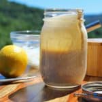 Horseradish white barbecue sauce in jar