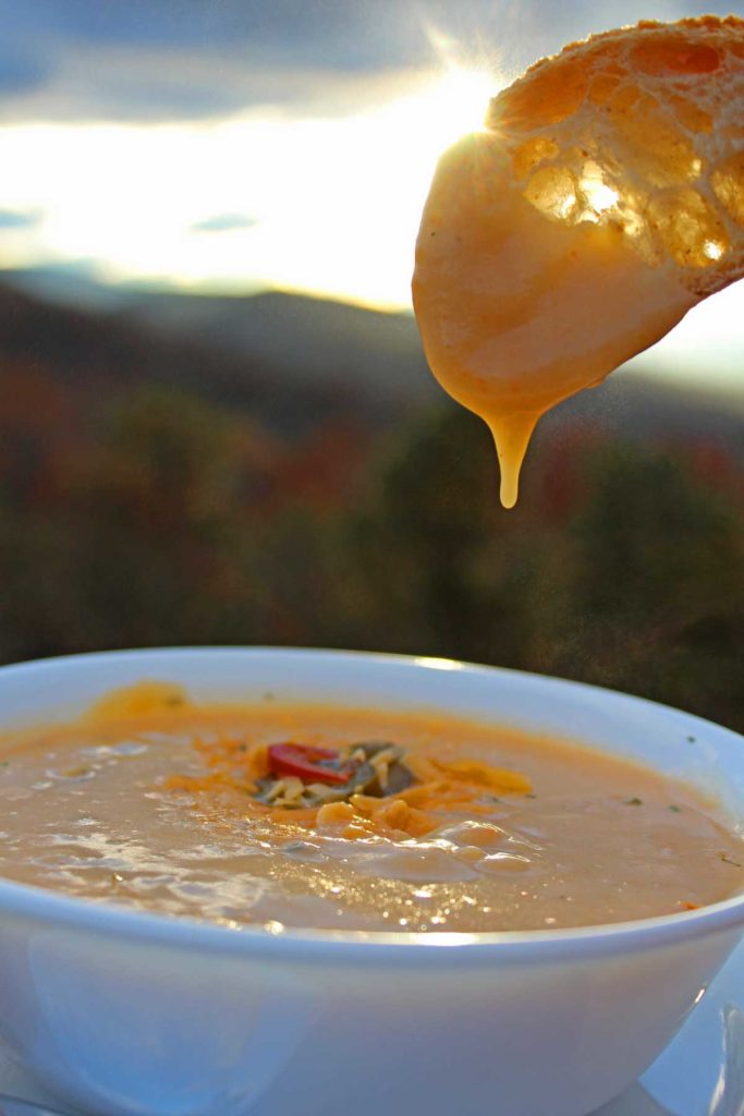 This homemade Potato Cheddar Soup is a hearty rich and creamy soup with richly seasoned flavors that will keep you coming back for more. A vegetarian treat!