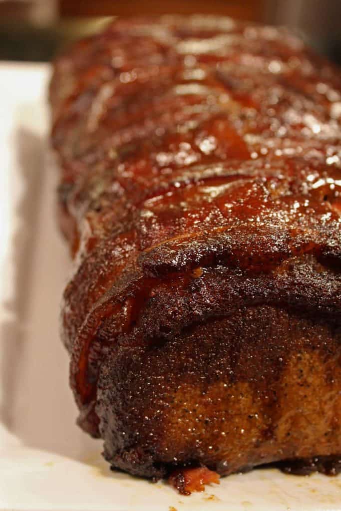 the finished pork loin