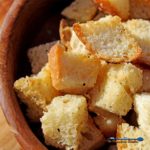 Making homemade croutons is really easy and the best way to use up leftover bread. Toss croutons in soups or salads or use them to top casseroles. So good!