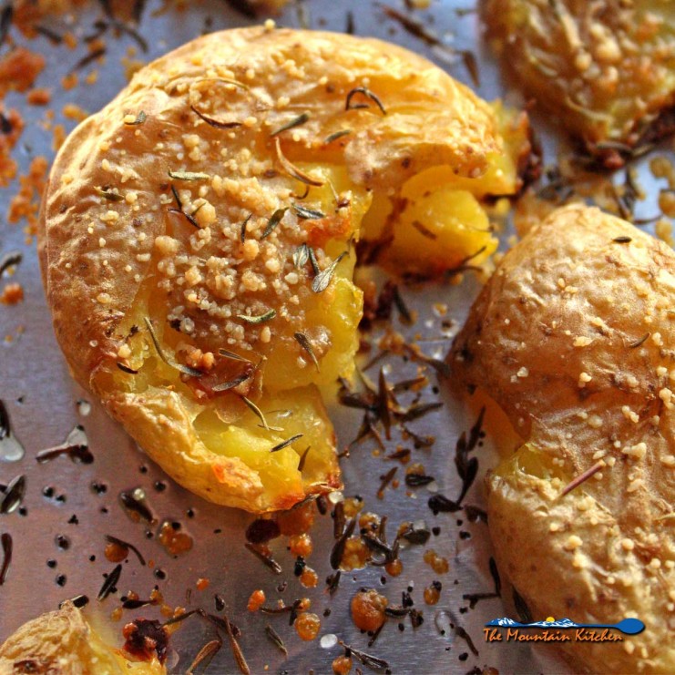 parmesan smashed potatoes