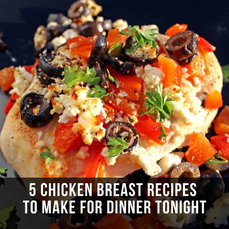 Chicken breasts don't have to be boring. These chicken breast recipes are 5 delicious ideas to inspire you and get you out of the chicken dinner rut.