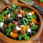 roasted butternut squash and kale salad