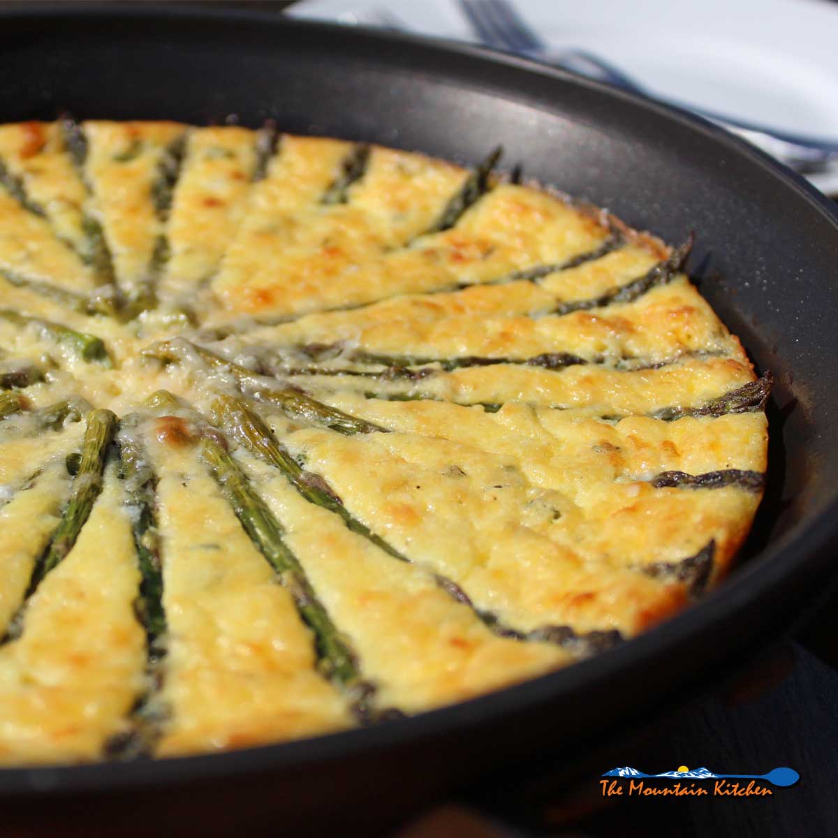 crustless asparagus ricotta quiche