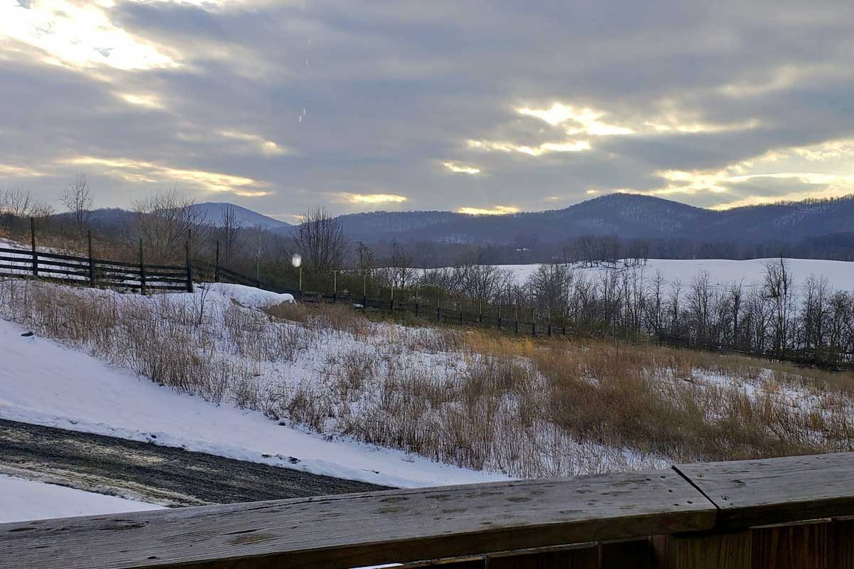 the hills with snow