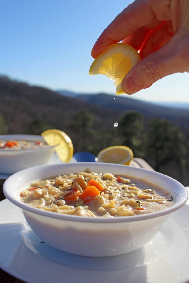 Lemon chickpea orzo soup is a vegetarian take on Greek Avgolemono Soup. A comforting Dairy-free one-pot soup with vegetables, orzo pasta, and a lemony kick.