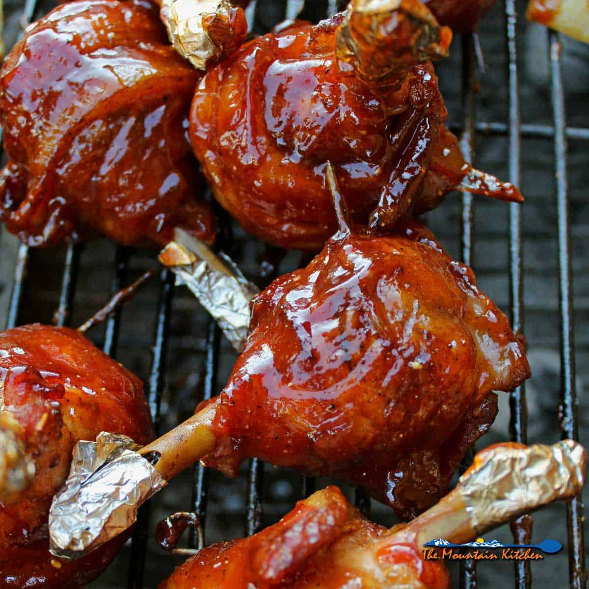 Bacon Wrapped BBQ Chicken Lollipops | The Mountain Kitchen