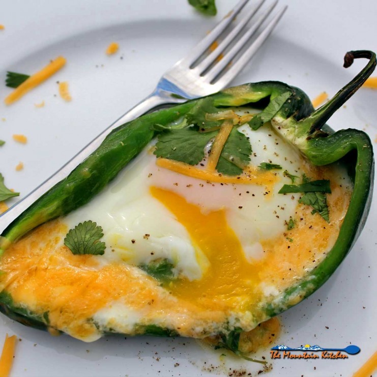 egg stuffed poblano pepper boats