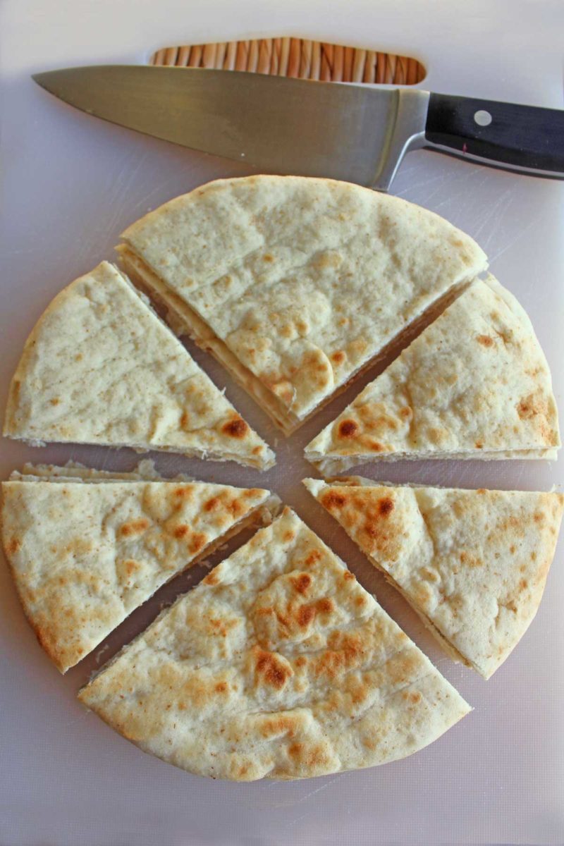 sliced pita bread