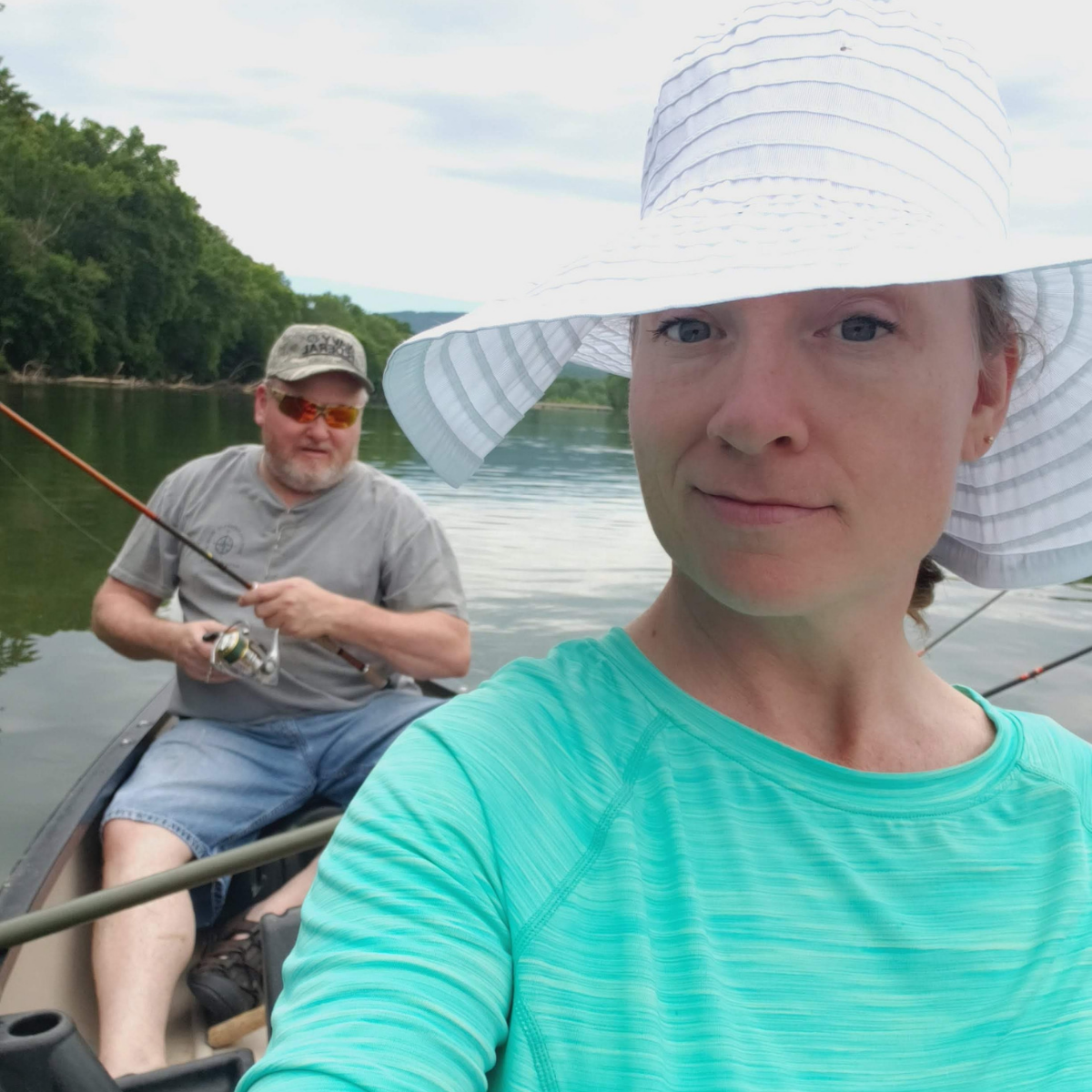 Debbie and David canoeing on Shenandoah